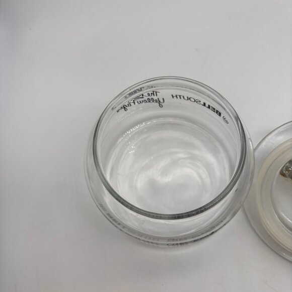 Vintage Bellsouth The Real Yellow Pages Retro Clear Small Desktop Jar with Lid - Picture 13 of 16